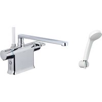 水栓金具】KVK デッキ形サーモスタット式シャワー 右ハンドル仕様