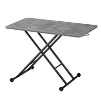 YAMAZEN（山善） 突板昇降テーブル 幅810～1145×奥行480×高さ115