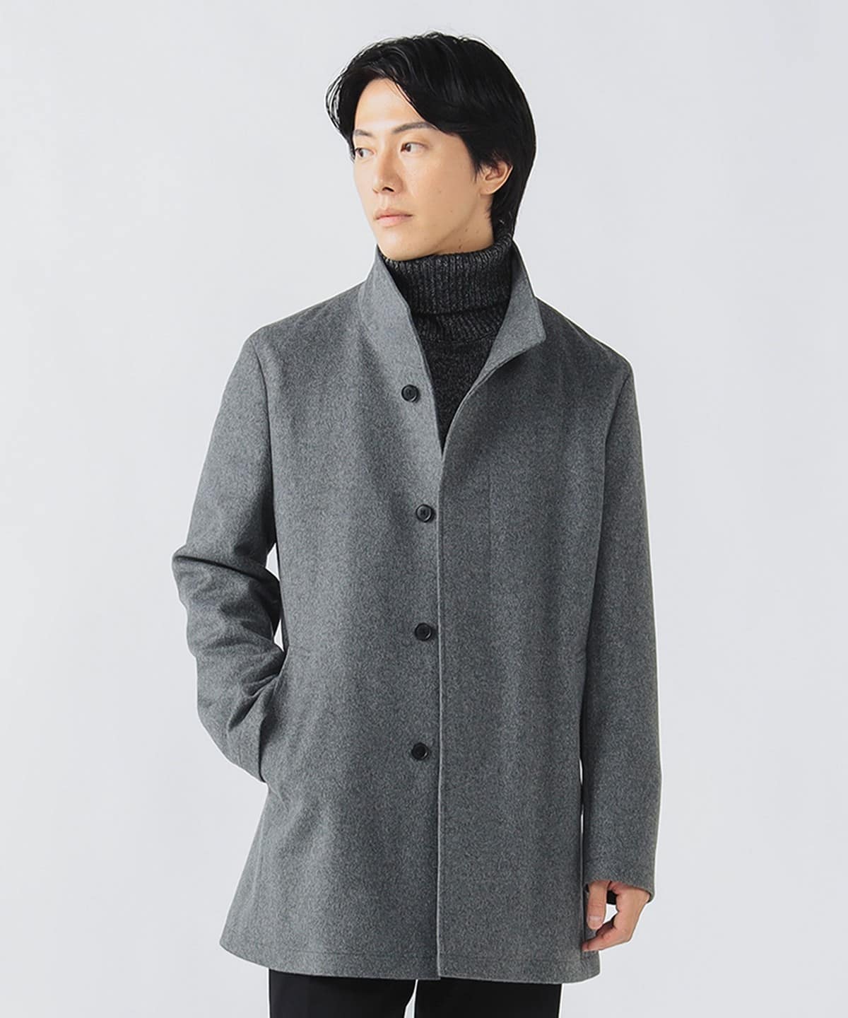 BEAMS HEART（ビームス ハート）ウールカシミヤ ショート スタンド