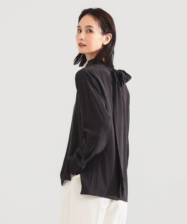 Demi-Luxe BEAMS（デミルクス ビームス）ロングボウタイ ブラウス