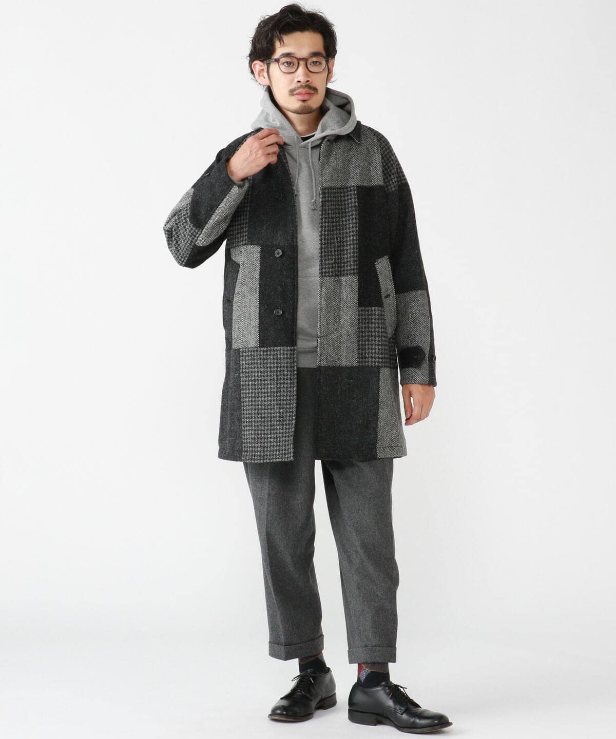 BEAMS PLUS（ビームス プラス）Bal Collar Coat Harris Tweed