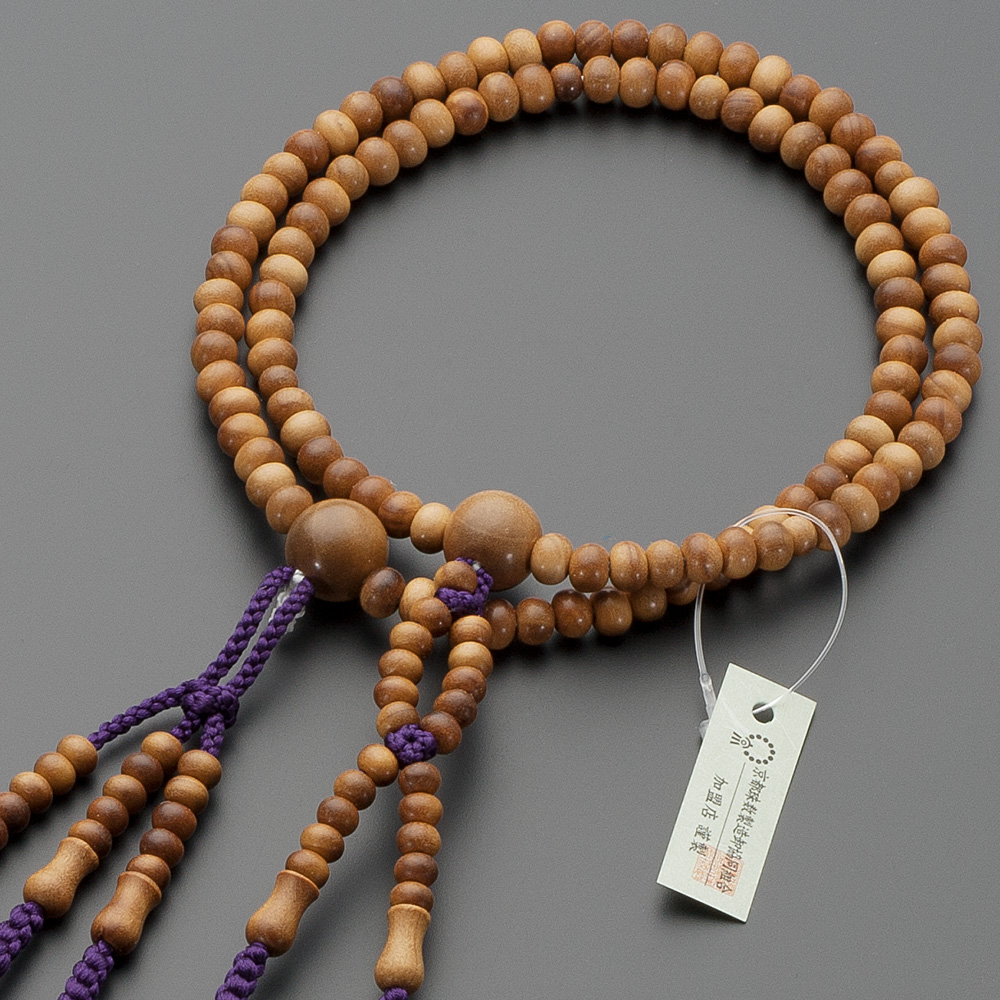 日蓮宗用本式数珠【女性用】 インド白檀 8寸 | 滝田商店