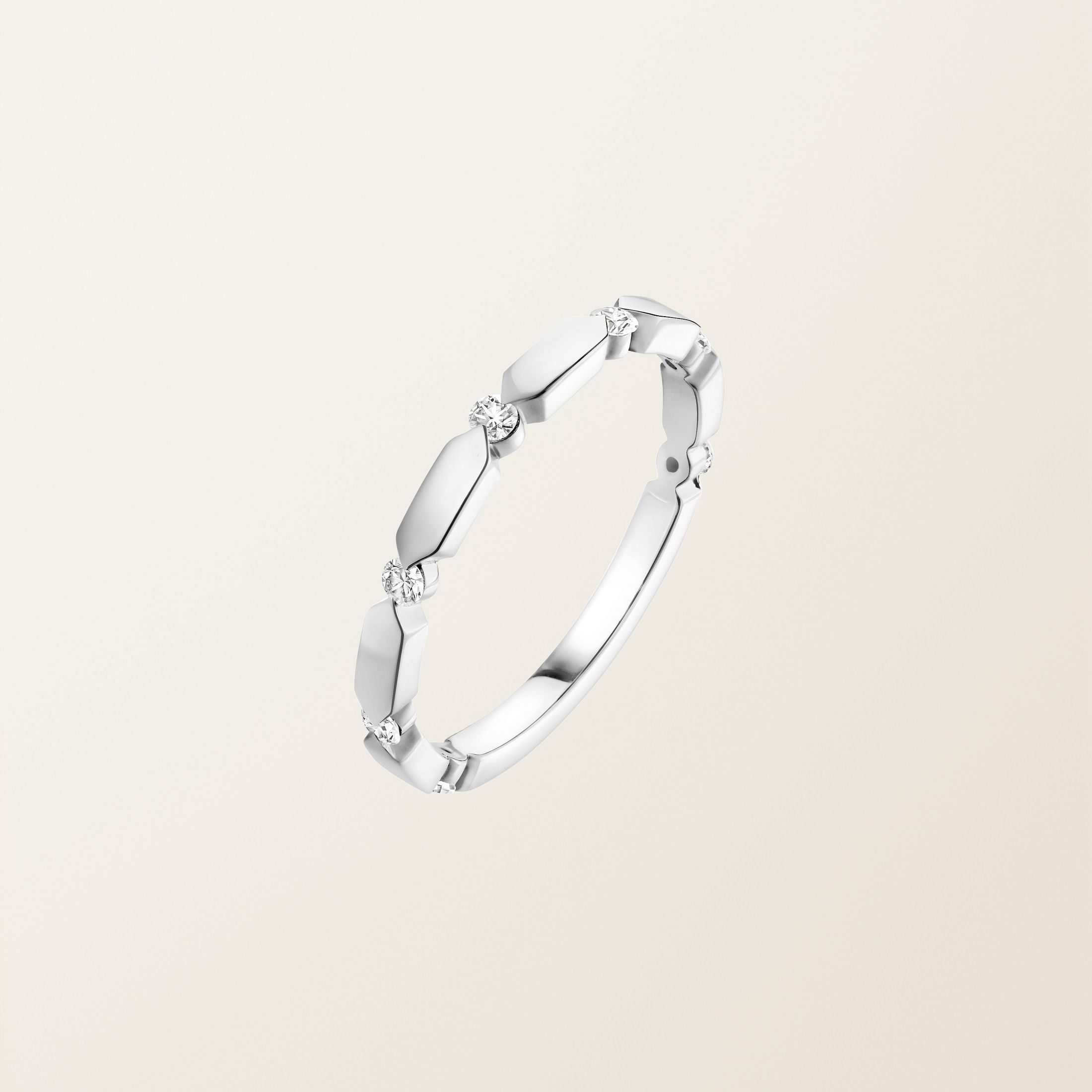 リング 18金ホワイトゴールド ダイヤモンド MET M