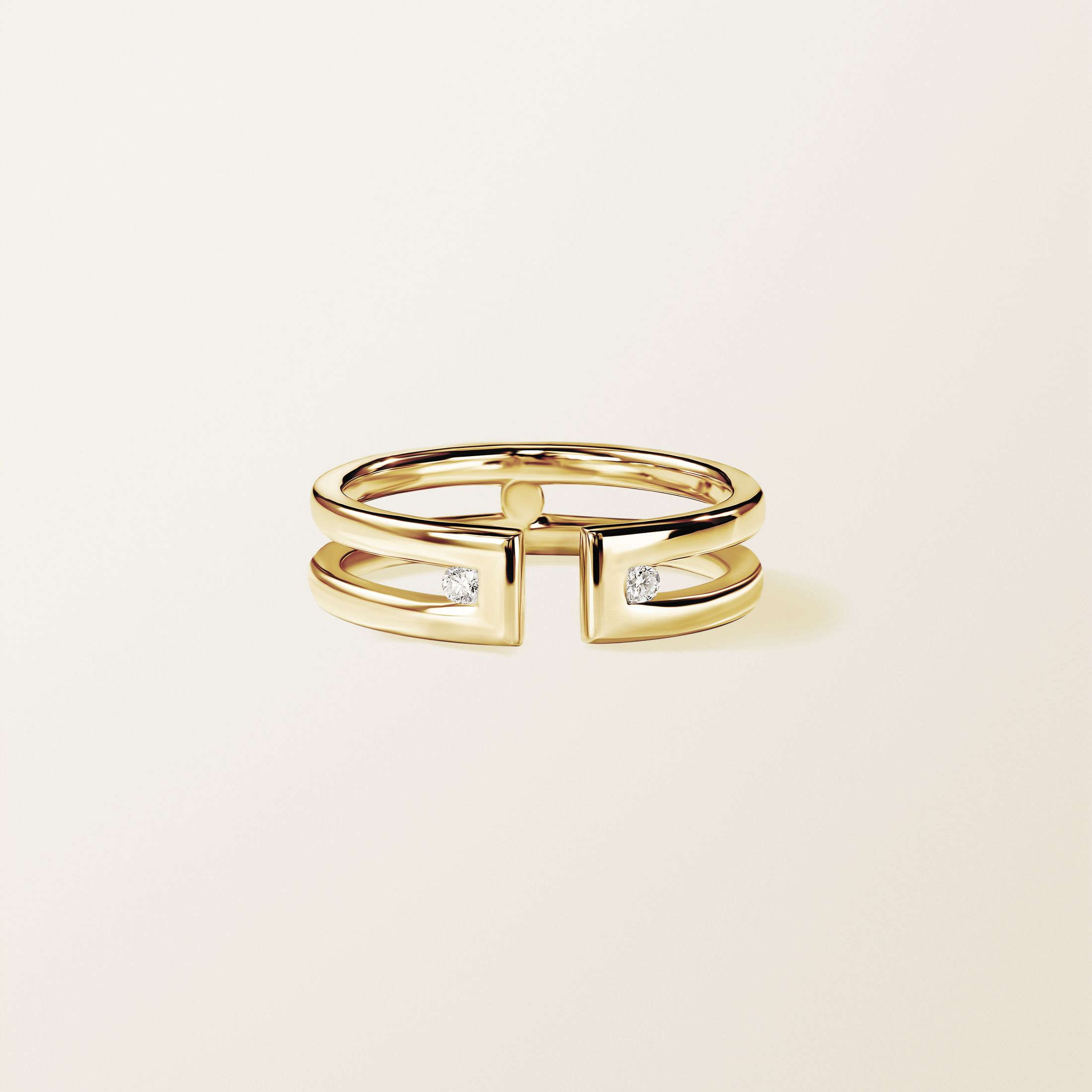 結婚指輪 18金イエローゴールド Thésée Love Brossée 3 mm