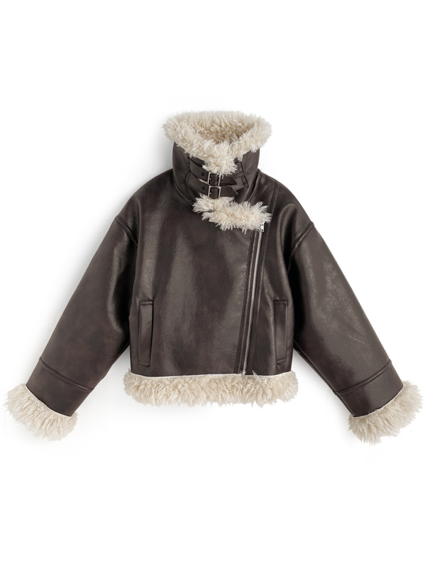 2Wayファーレザージャケット[ask142] | レディースファッション通販の