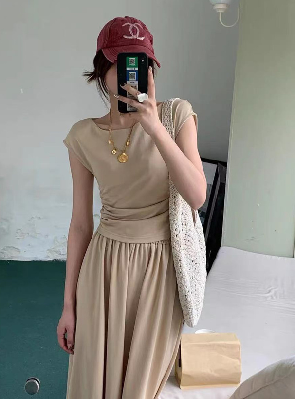 ドレープトップス×ワイドパンツセットアップ[at2499] | レディース