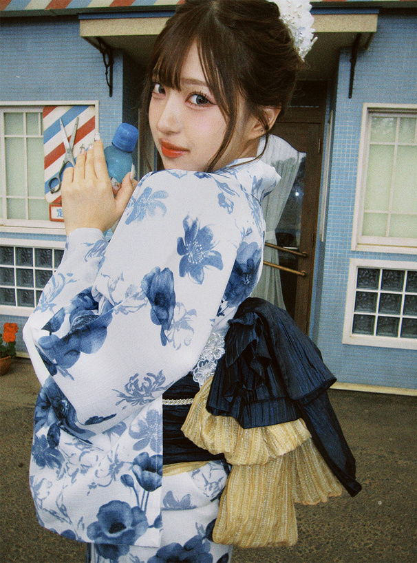 水彩花柄浴衣セット[gi1519] | レディースファッション通販のグレイル