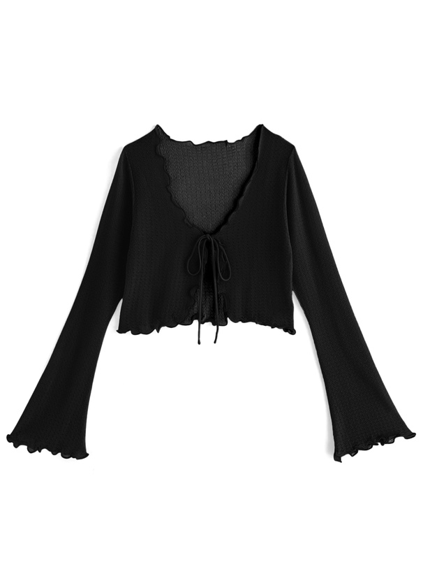 リボンフレアスリーブニットボレロ[dr682] | レディースファッション