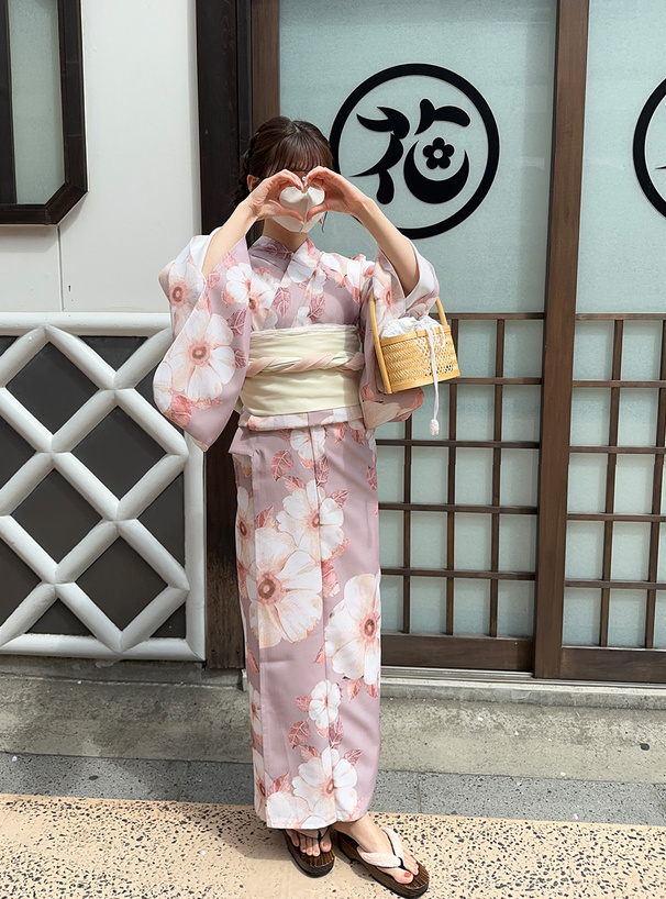 水彩花柄浴衣セット[fy006] | レディースファッション通販のグレイル