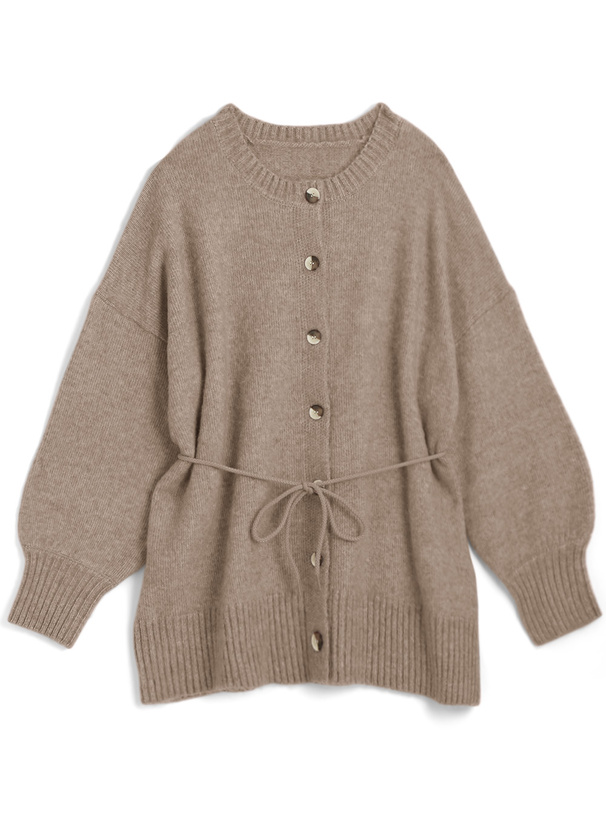 ベルト付モヘヤタッチニットカーディガン[kz296] | レディース