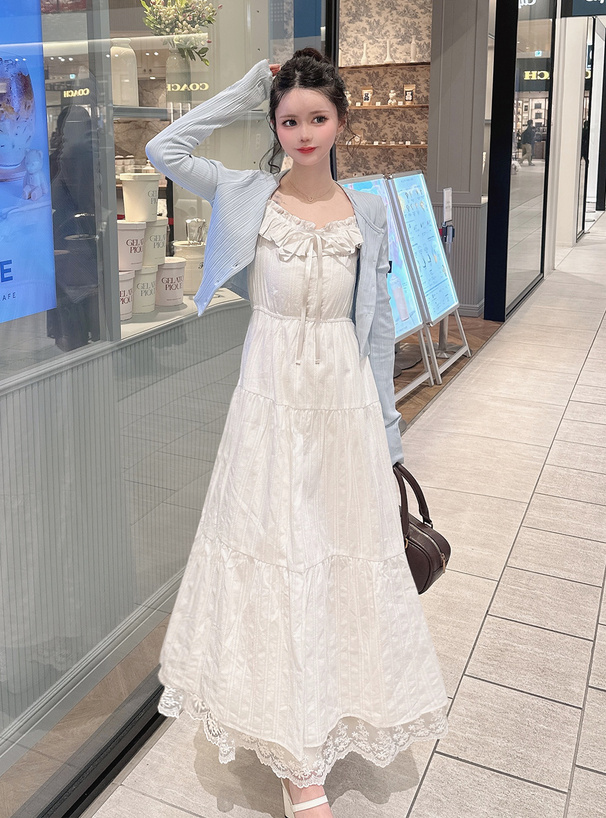 レースティアードリボンキャミソールワンピース[tu1553] | レディース