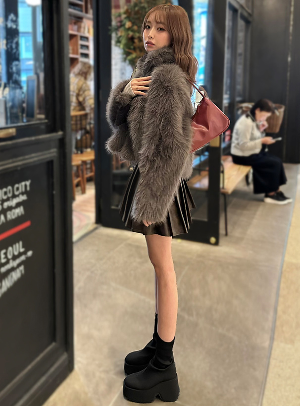 厚底ニットミドルブーツ[zr1193] | レディースファッション通販の