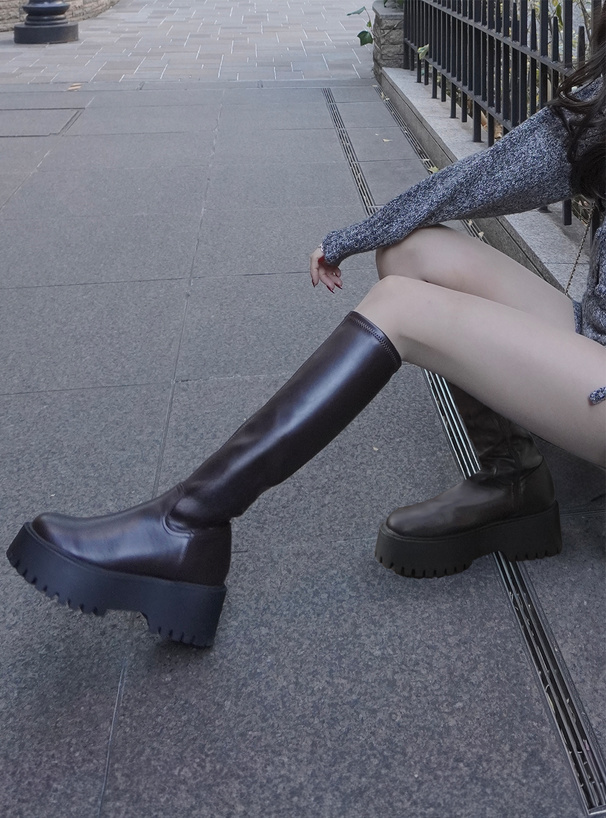 ストレッチ厚底ロングブーツ[zr1283] | レディースファッション通販の