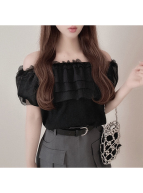 2Wayチュールフリルニットトップス[lt93] | レディースファッション
