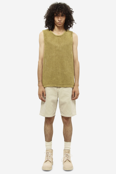 Stussy O Dyed Mesh Tank Top In Khaki | ModeSens