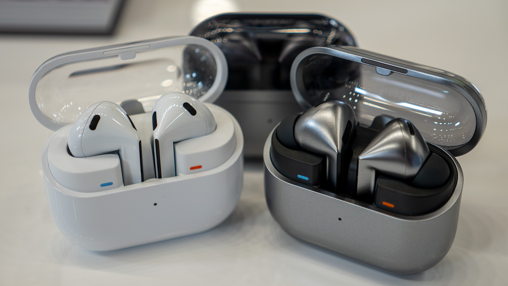 The Samsung Galaxy Buds 3 Pro feature a whole new edgy design and