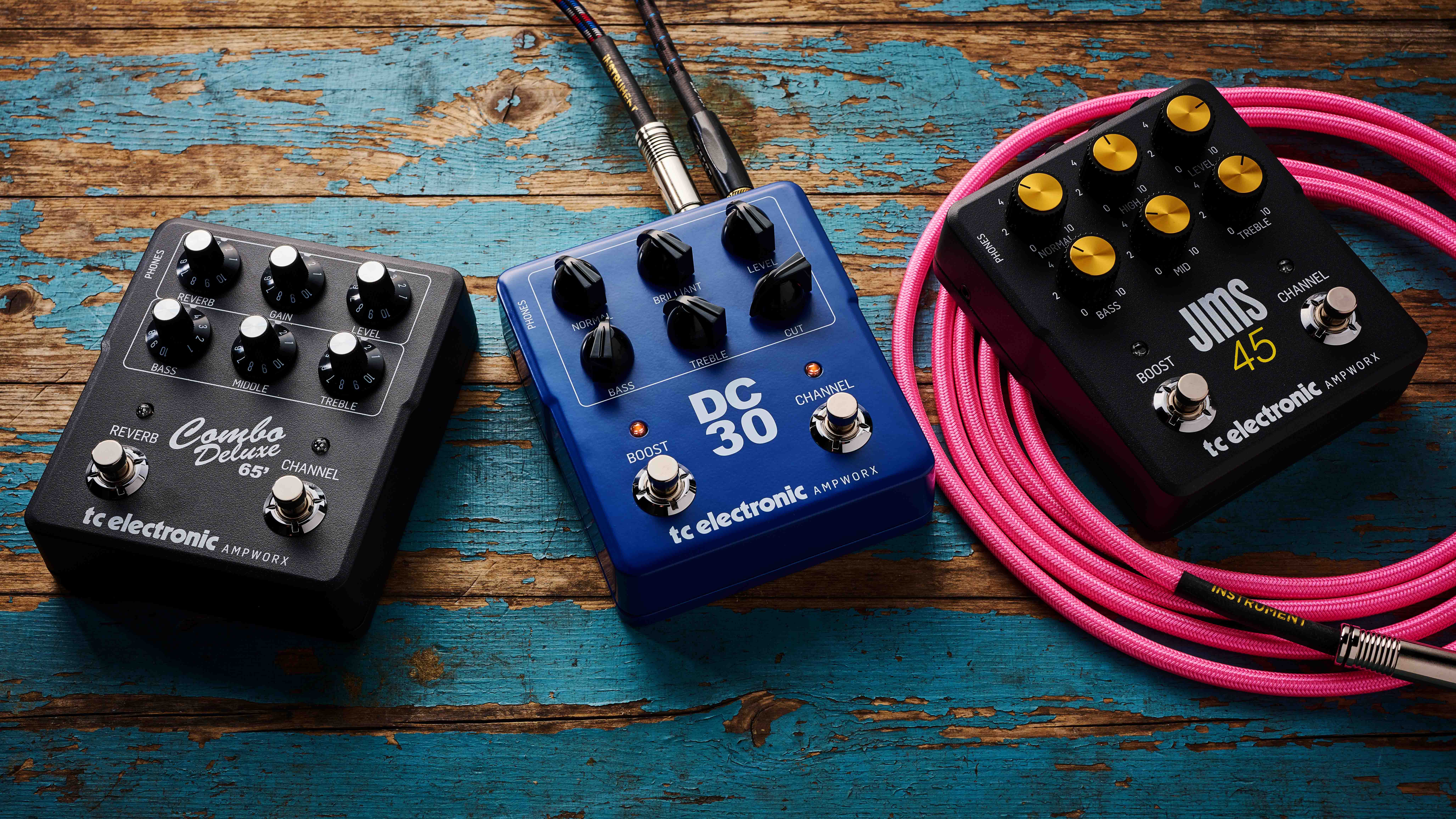 TC Electronic Ampworx Vintage Series Combo Deluxe 65', DC30, and