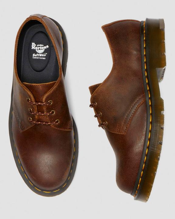 1461 Slip Resistant Parker Life Shield Oxford Shoes in Dark Tan