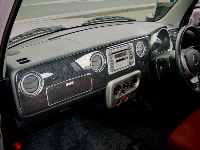 オートリメッサ ラパン（HE21S）用インパネAセット [黒木目] のパーツ