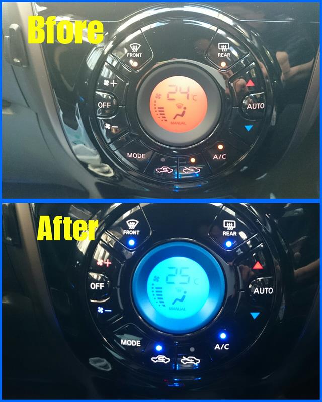エアコンパネルLED打ち替え（日産 ノート e-POWER・E12）by ajustice