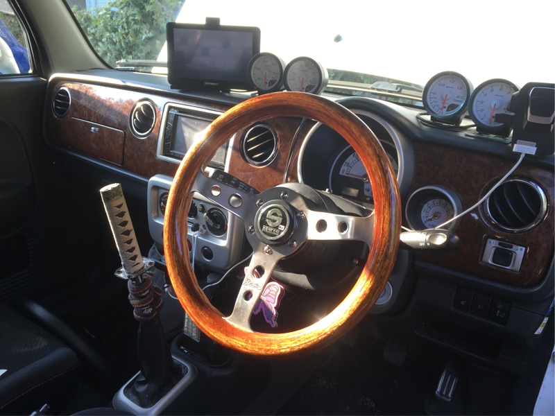 ウッドステアリングに交換（スズキ アルトラパン・HE21S）by あらぽて