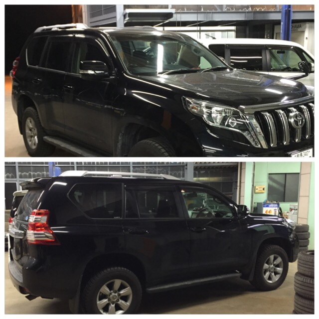 トヨタ純正ルーフレール シルバー 取り付け（トヨタ ランドクルーザー