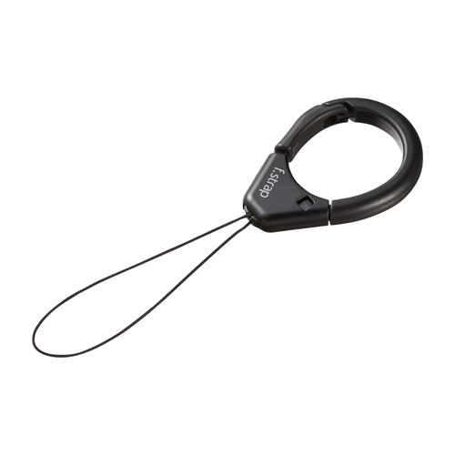 DG-ST37BK【フィンガーストラップ（ブラック）】指を通して落下防止に