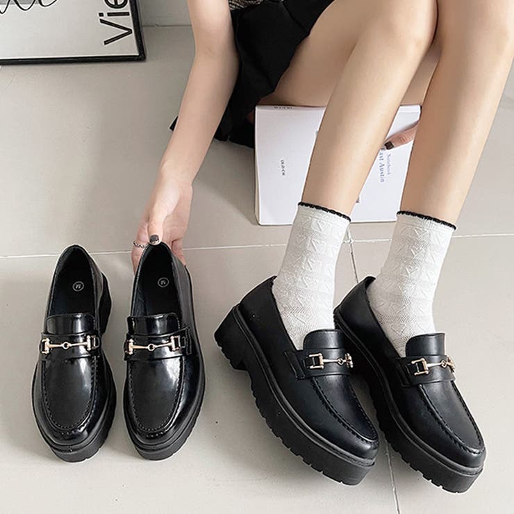 超軽量厚底プラットフォーム マニッシュ ビットローファー 1999[品番