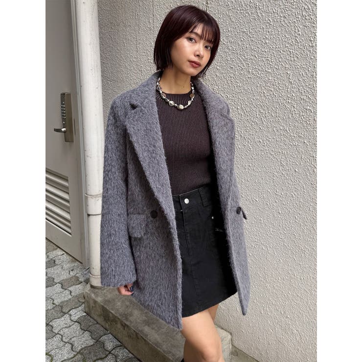 シャギーテーラードコート[品番：MKSW0067722]｜MURUA（ムルーア）の