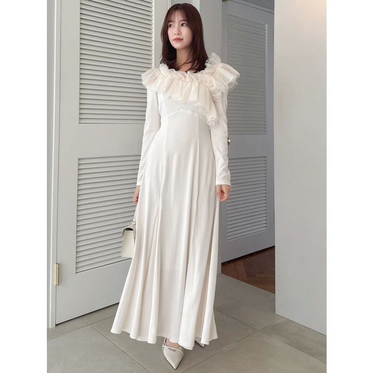 クロスフリルカットワンピース[品番：MKSW0066621]｜dazzlin（ダズリン