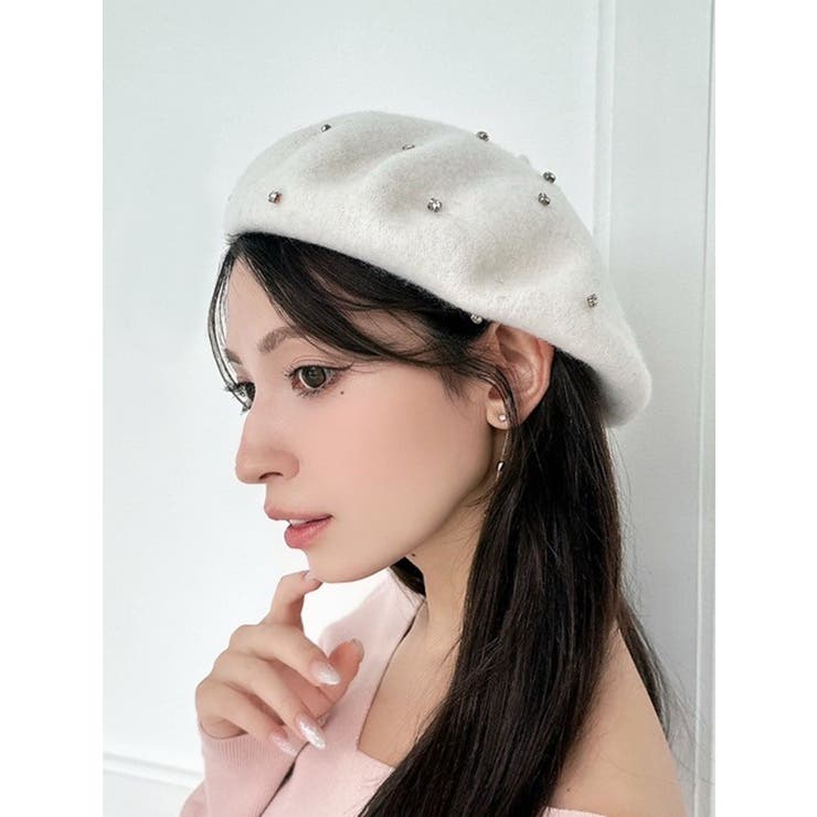 ビジューポイントベレー帽[品番：MKSW0060954]｜RESEXXY（リゼクシー