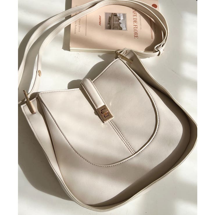 配色ステッチワンハンドラウンドショルダーバッグ[品番：ERMW0004131