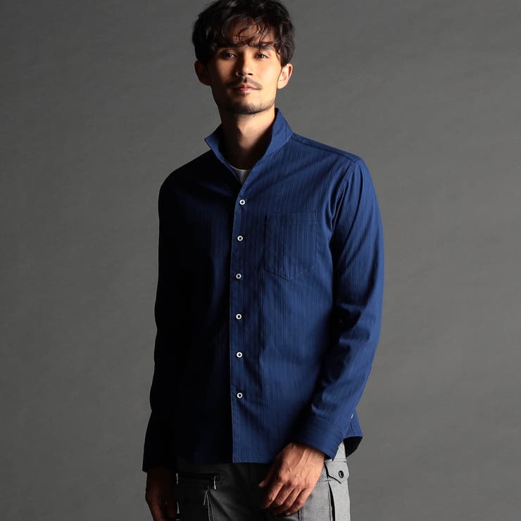 リバーシブルドビー スタンドカラーシャツ[品番：NICW0005847]｜NICOLE