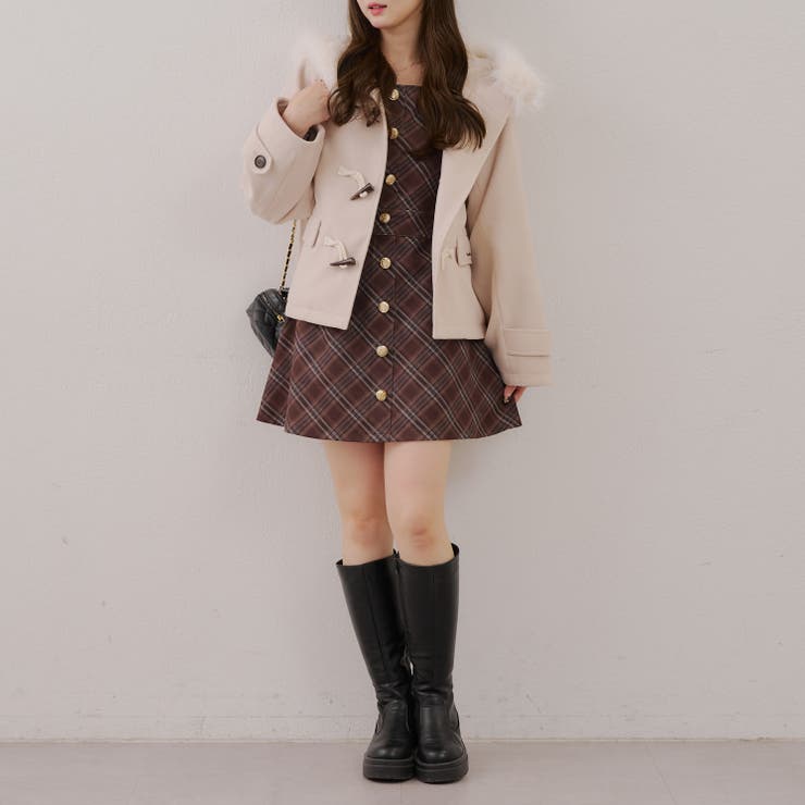 スクエアチェックミニワンピース[品番：OLOW0016767]｜RMAF NICE CLAUP