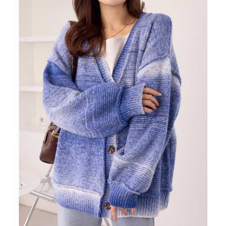 グラデーションニットカーディガン[品番：ORGW0000720]｜Ada.（エイダ