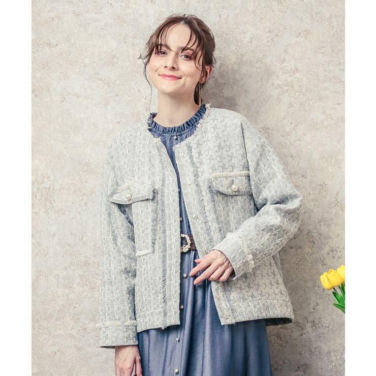 ツイードジャケット[品番：IGAW0001332]｜axes femme（アクシーズ