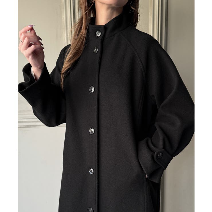 スタンドカラーロングコート[品番：AMTW0011663]｜JUNOAH（ジュノア