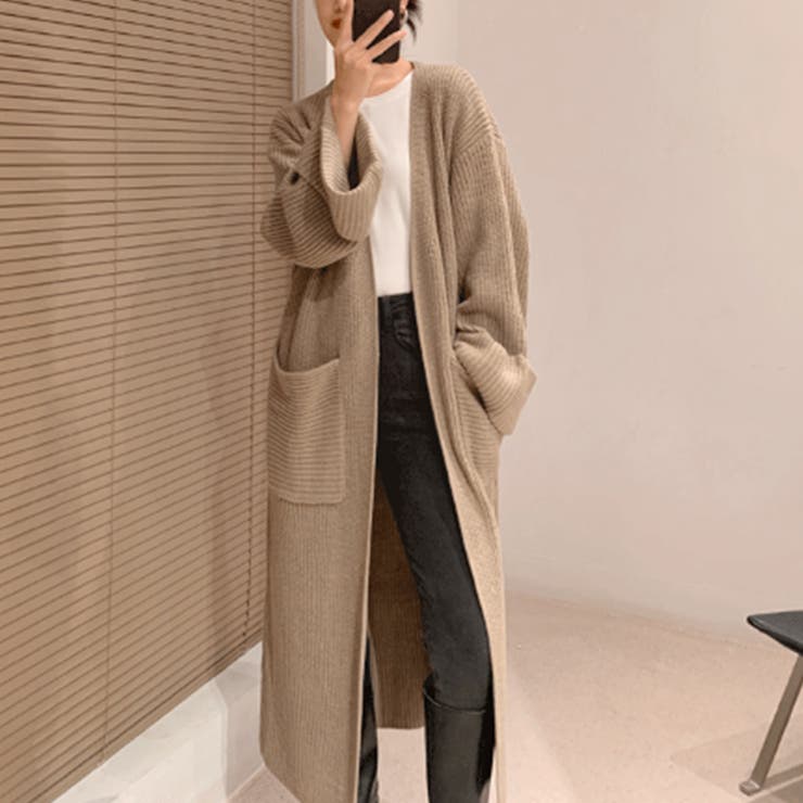 ロング ニットカーディガン レディース[品番：AGCW0003328]｜SUNSHINE