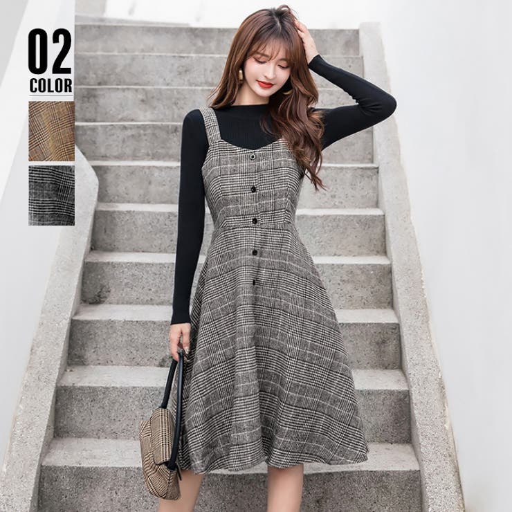 グレンチェック ワンピース 大人[品番：AGCW0002455]｜SUNSHINE CLOSET