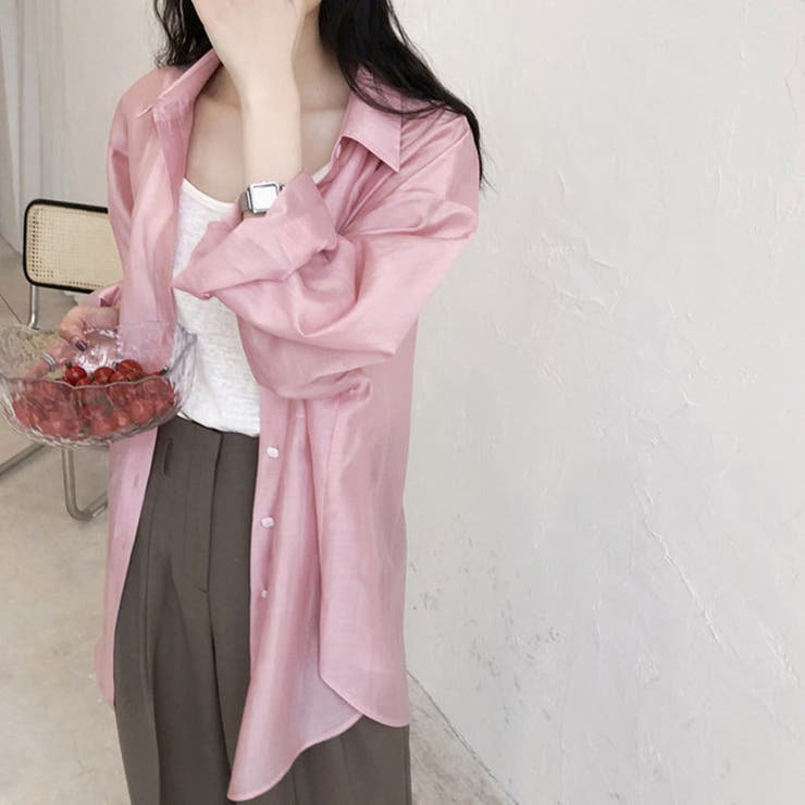 シアーシャツブラウス カーディガン 春[品番：AGCW0002235]｜SUNSHINE