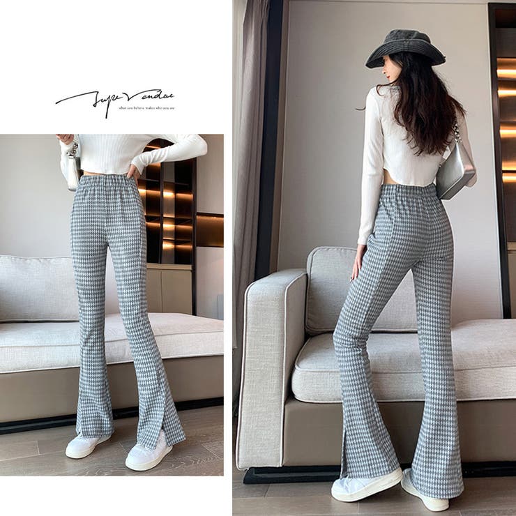 フレアパンツ スキニーパンツ 韓国風4色[品番：AGCW0003930