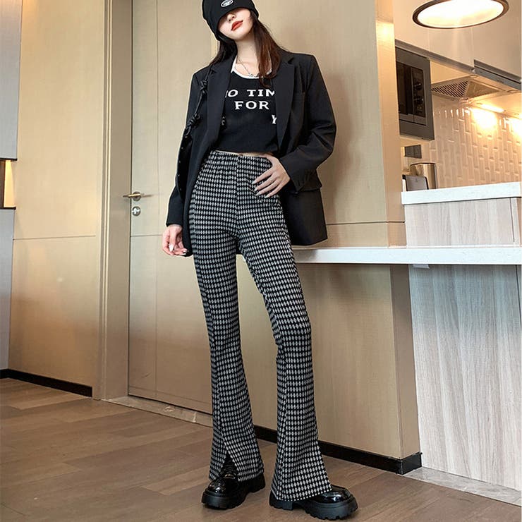 フレアパンツ スキニーパンツ 韓国風4色[品番：AGCW0003930