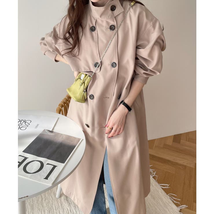 2way スタンドカラー トレンチコート[品番：AZ000003957]｜andme