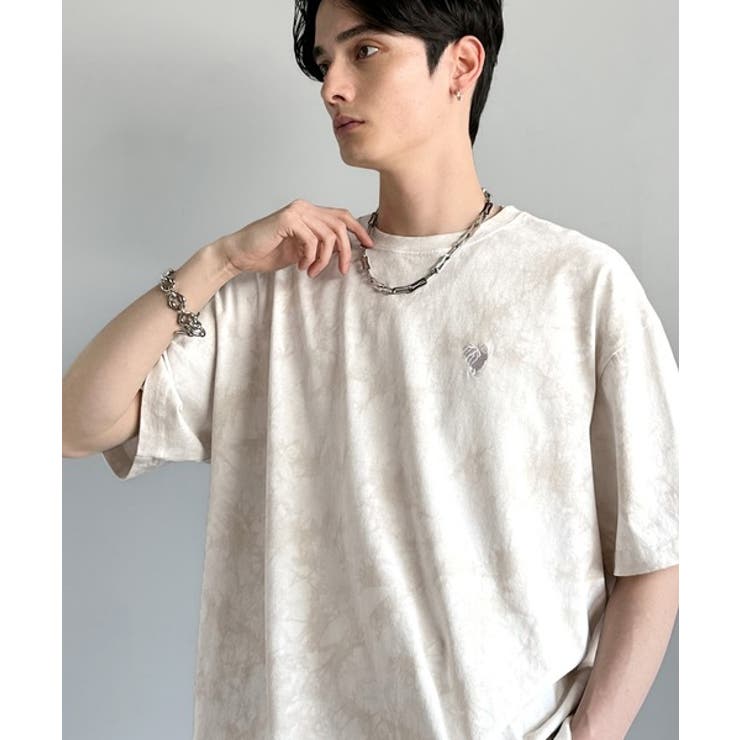 視線を独り占め。」タイダイ染め刺繍入りオーバーサイズTシャツ Tie