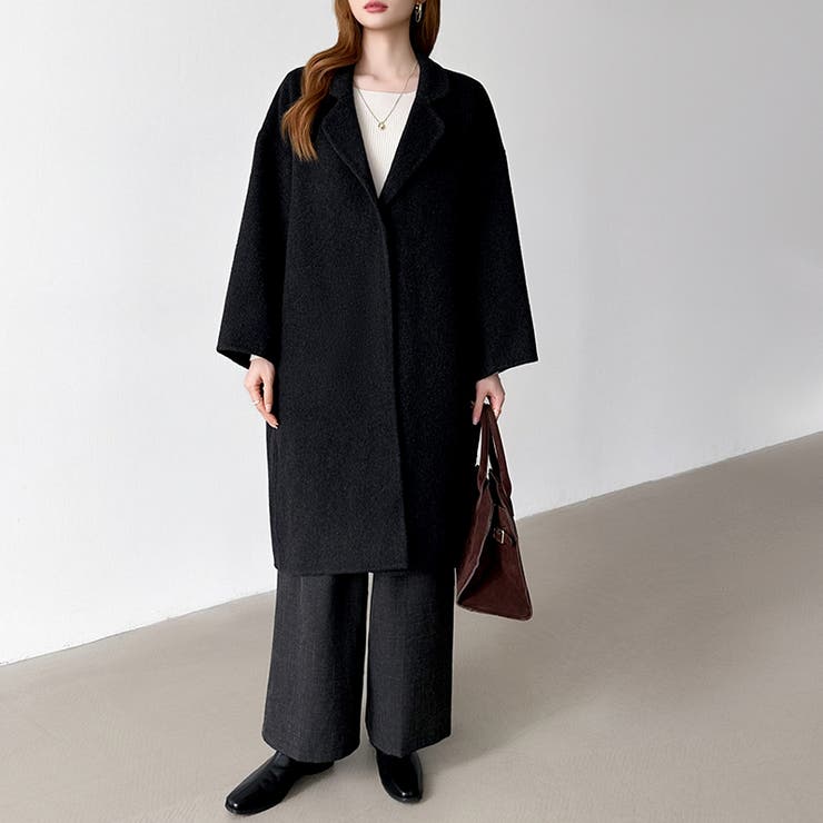 大人きれいめコート ウールコート ロングコート[品番：COCW0006707
