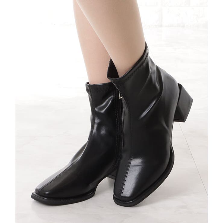 Pierre Hardy レザー ウェッジブーツ 黒 40 本革 ショートブーツ 秋