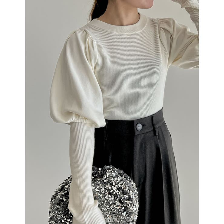 パフスリーブニットトップス[品番：GS000022508]｜Re:EDIT（リエディ