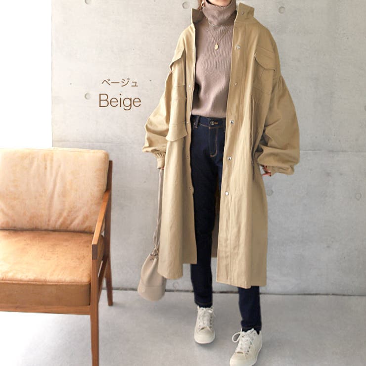 ロングコート レディース コート アウター トレンチコート ミリタリー