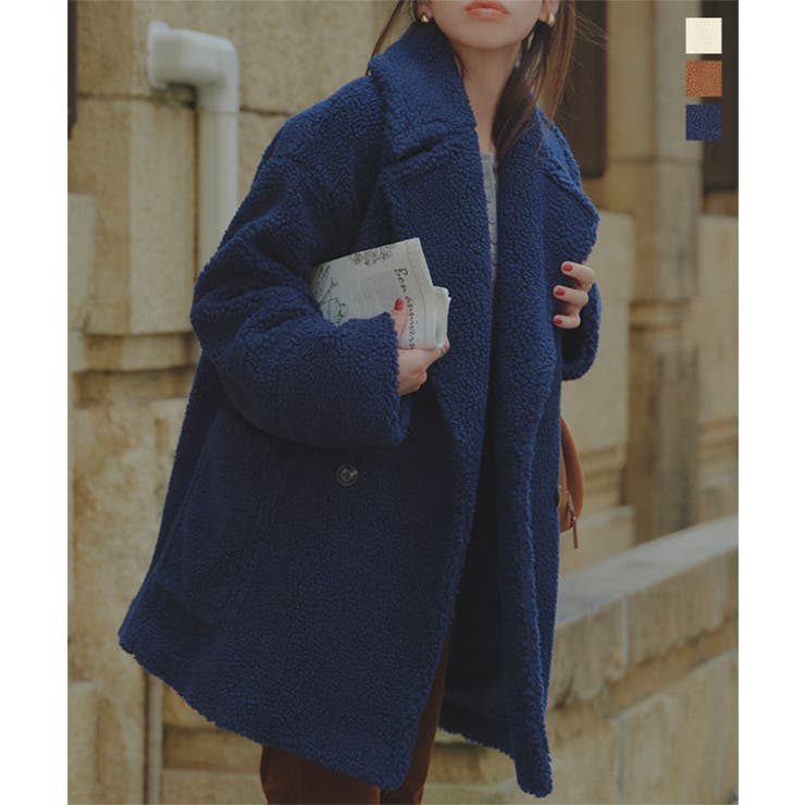 ビッグカラーボアコート［K1392］ ビッグカラー ボア[品番