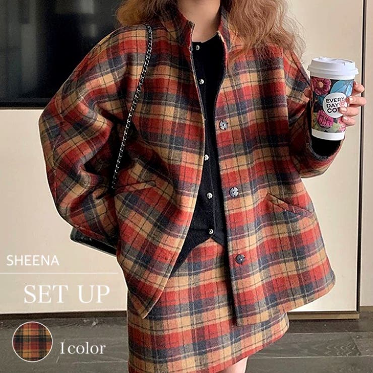 At Last Co. ウールチェックジャケット 44 At Last Co. ウールチェック